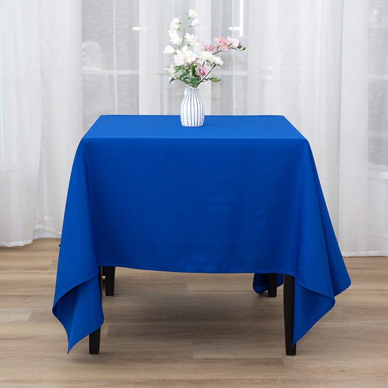 Quadratische einfarbige Tischdecken aus gesponnenem Polyester für Hochzeitsbankett