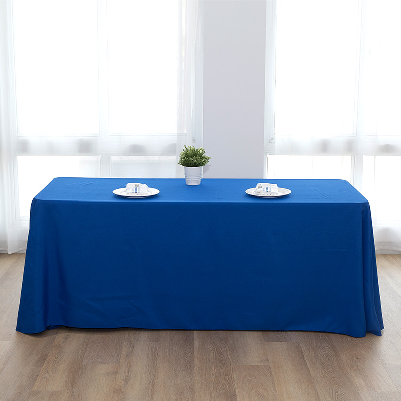 90 x 132 Zoll einfarbige Hochzeitsbankett-Tischdecken aus gesponnenem Polyester