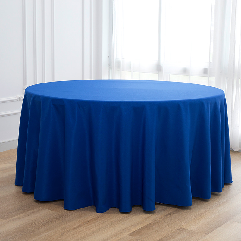 Große, runde, einfarbige Hochzeitsbankett-Tischdecken aus gesponnenem Polyester