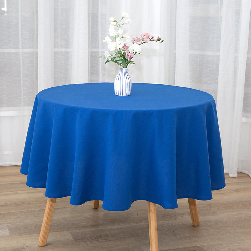 Runde Tischdecken aus 217 g/m² Polyestergarn, einfarbig, für Hochzeitsbankett