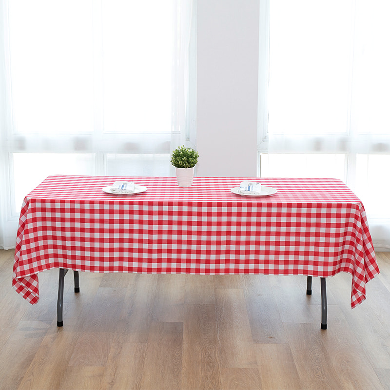 Rechteckige karierte gewebte Tischdecken für Picknickpartys im Format 60 x 102 Zoll