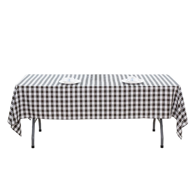 Rechteckige karierte gewebte Tischdecken für Picknickpartys im Format 60 x 102 Zoll