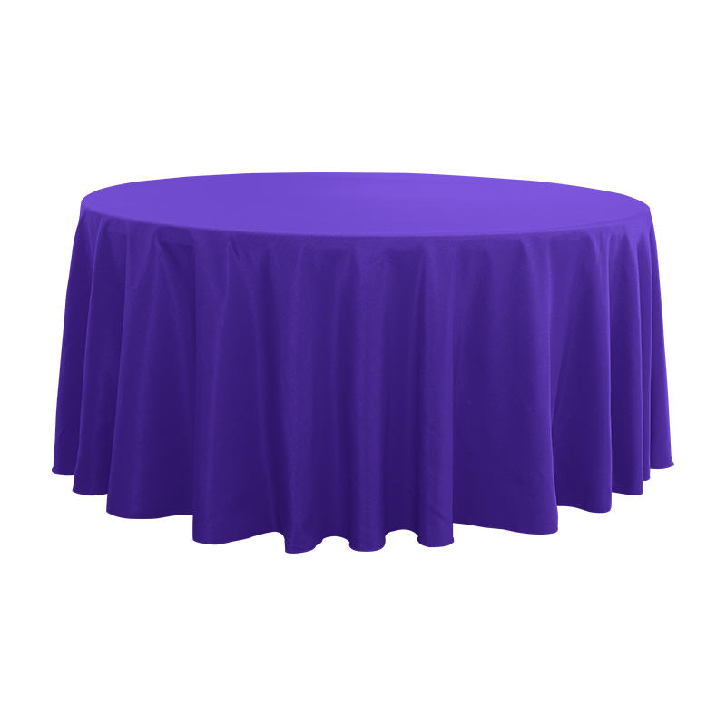 Große, runde, einfarbige Hochzeitsbankett-Tischdecken aus gesponnenem Polyester