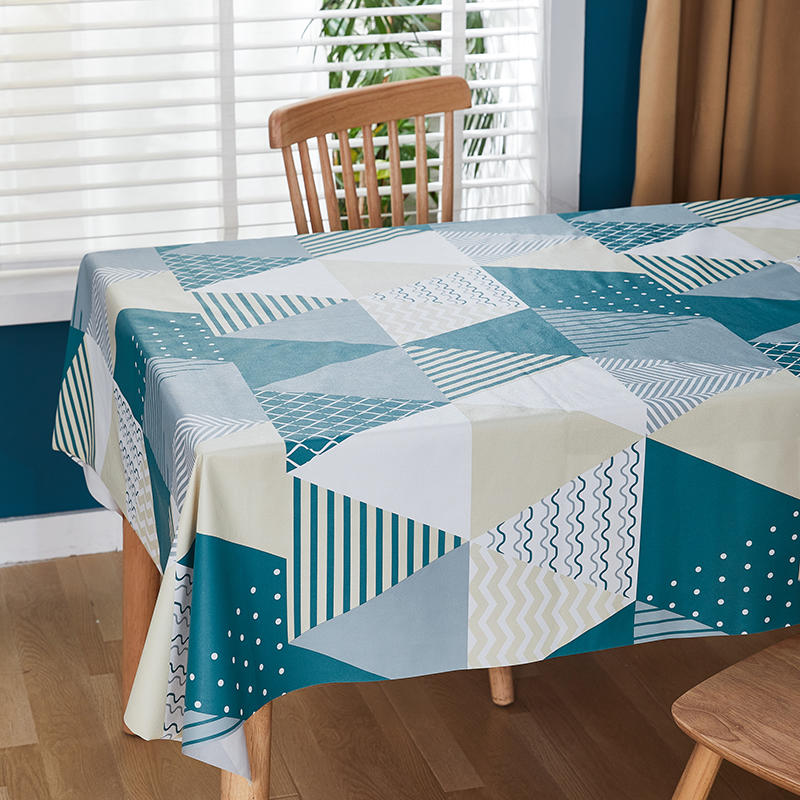 Wasserdichte und ölbeständige PVC-Tischdecke mit geometrischem Muster